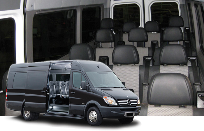 Image depicting a sprinter van and a passenger van, highlighting their spacious interiors and comfortable seating, perfect for Toronto Airport Taxi transportation.