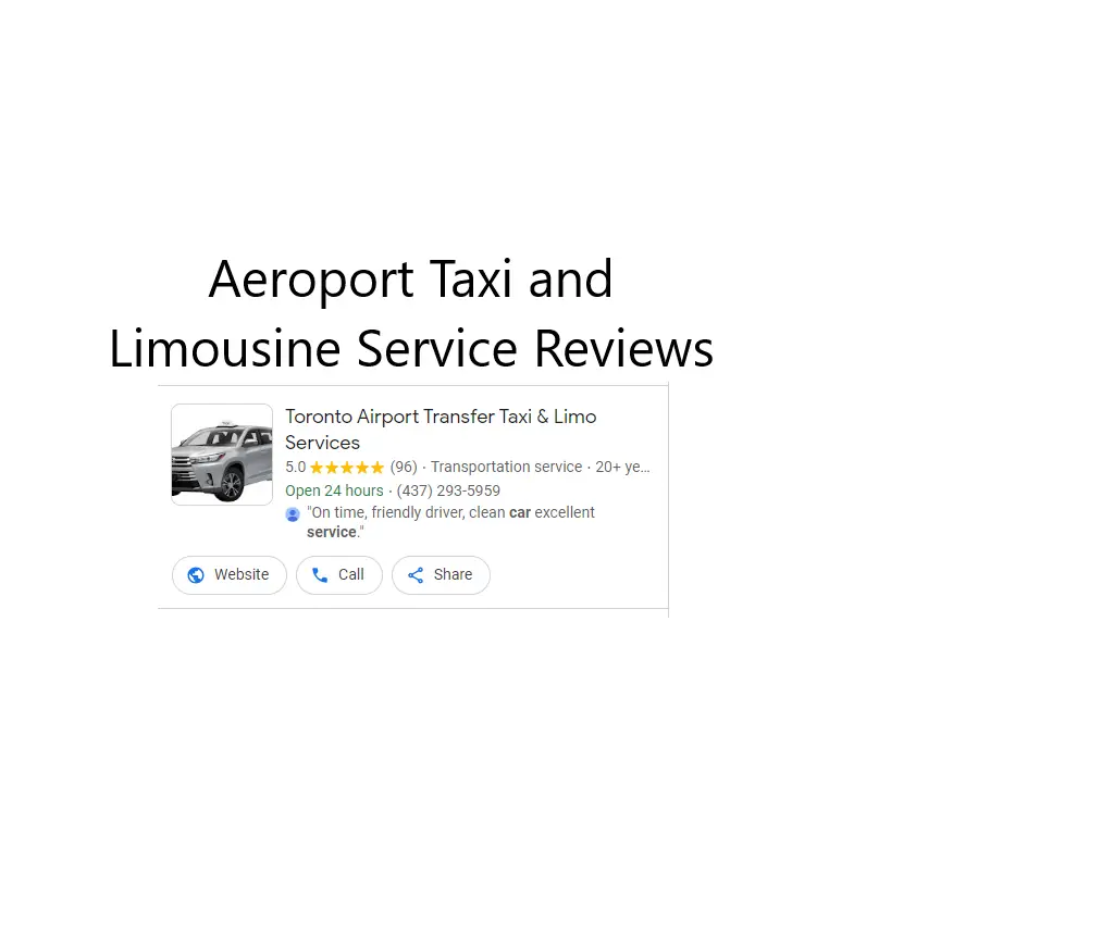 Aeroport Taxi and Limousine Service Reviews in Toronto